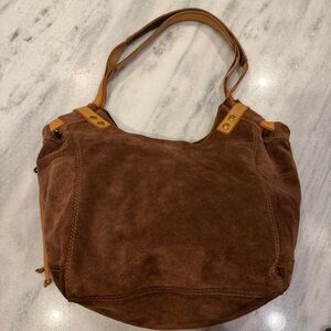 Lucky Brand Brown Suede Satchel